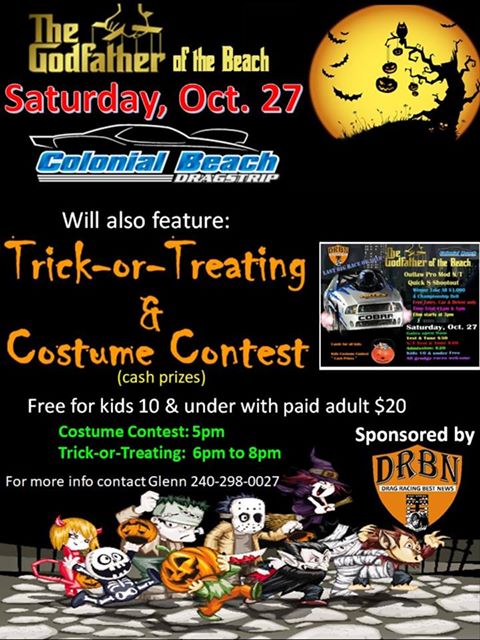 Colonial Beach Dragway | Trick or Treat Oct. 27 Colonial Beach Dragway | Trick or Treat Oct. 27