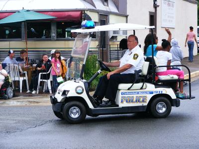Colonial Beach Police golf cart