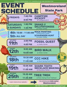 April 2026 Events at Westmoreland State Park