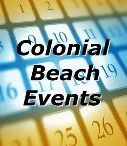 Colonial Beach Events sign
