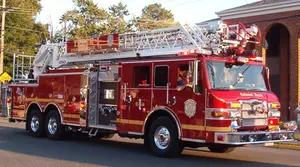CBHS Homecoming parade fire truck 1