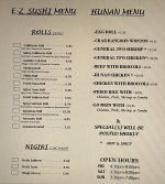Hunan Diner Spring 2025 Menu