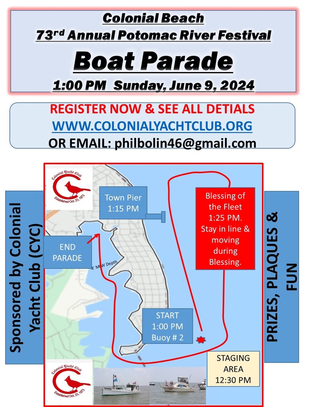 2024 Spring Boat Parade Map