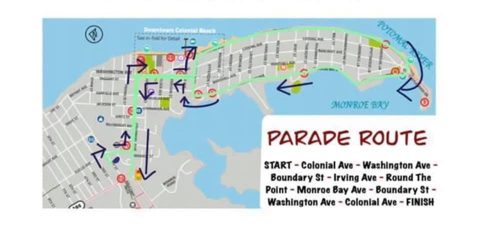 2021 Fire Rescue Squad Parade Route Map