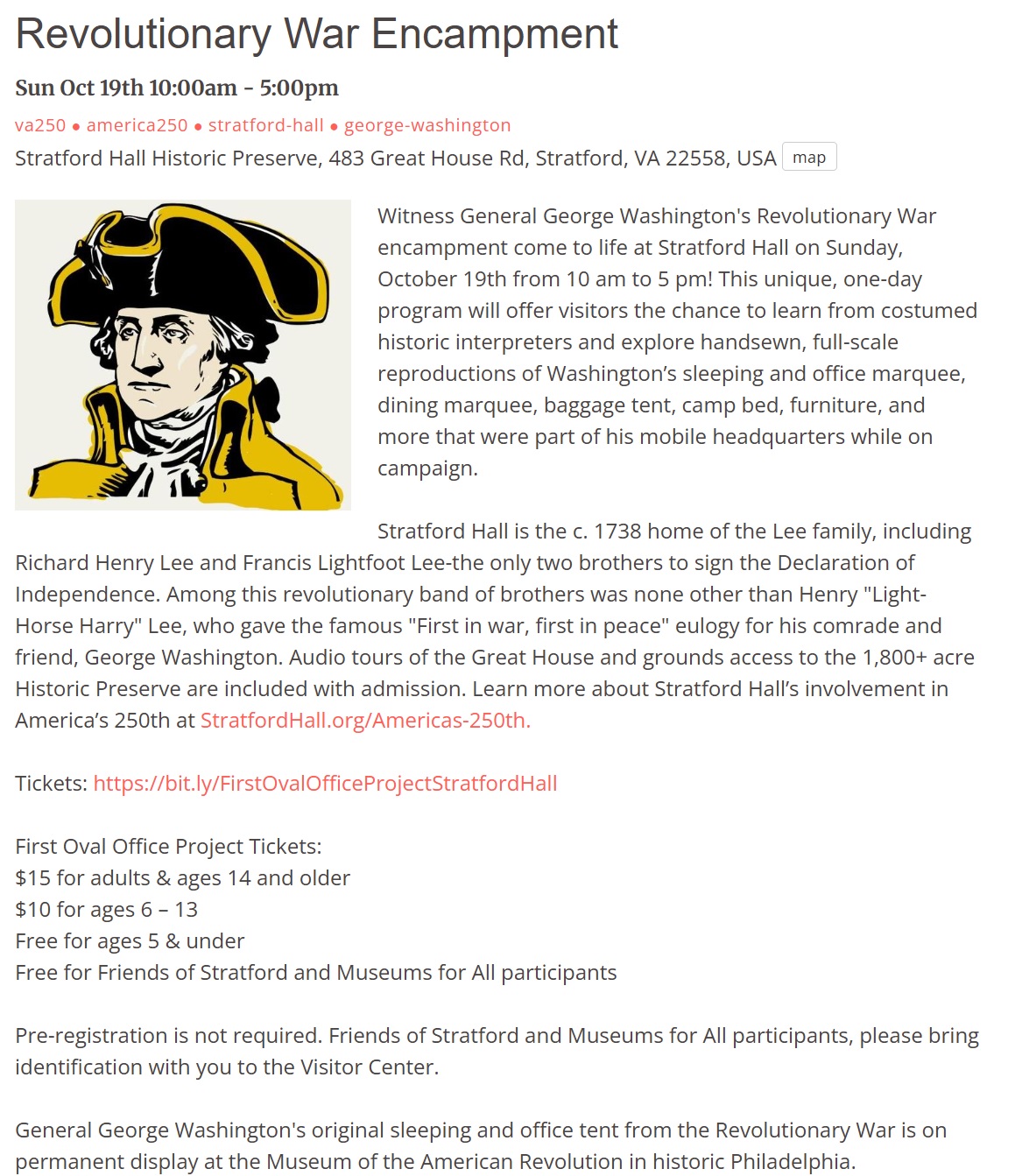 America 250 Event at Stratford October 19