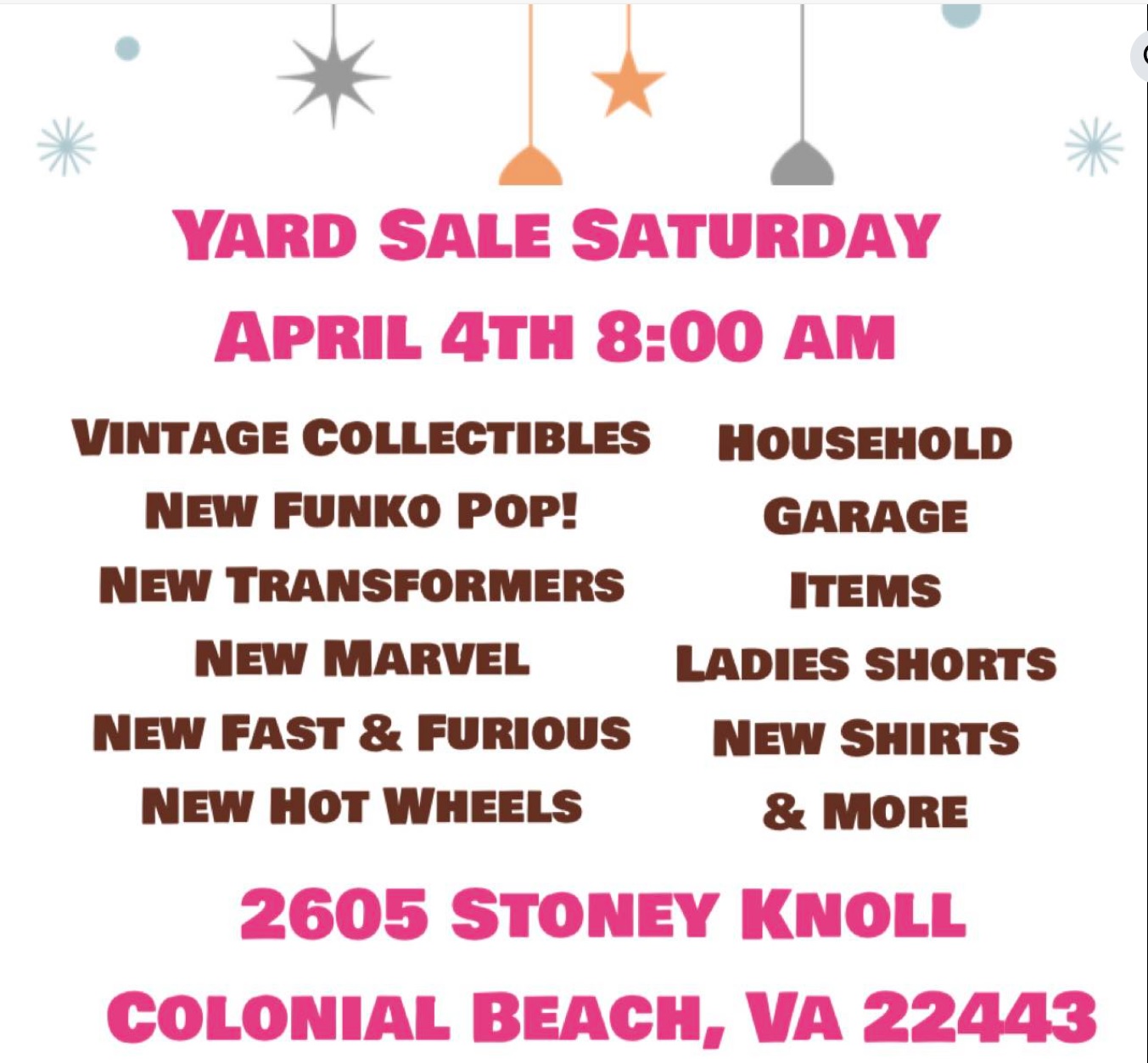 Rydells Yard Sale Flyer April 4, 2026 Rydells Yard Sale Flyer April 4, 2026