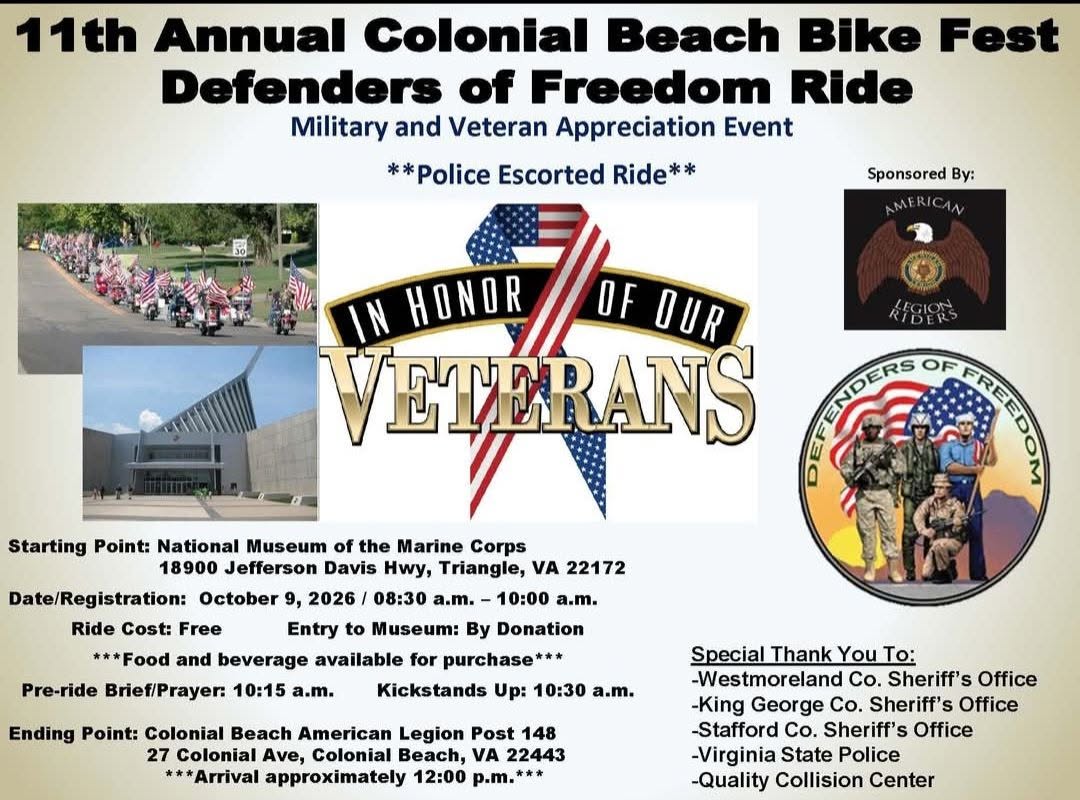 Bikefest 2026 Defenders of the Freedom Ride info