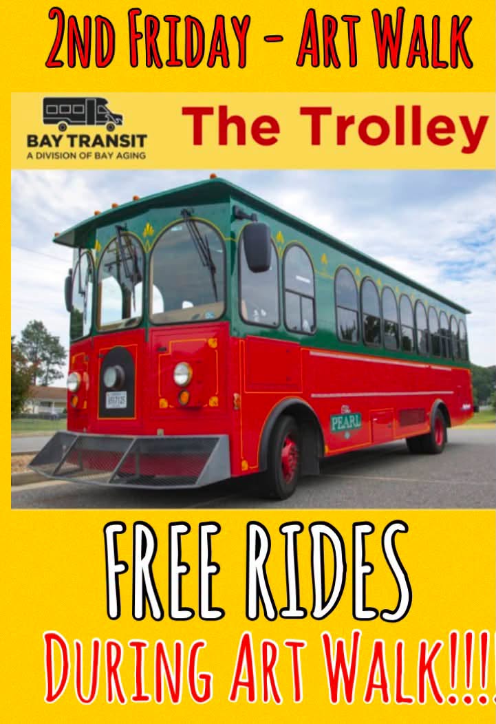Free Trolley Shuttle Art Walk flyer