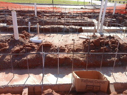 Bathhouse foundation construction June 17