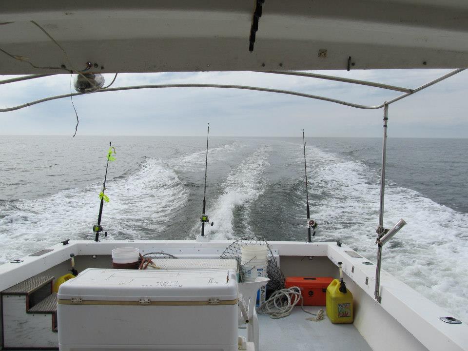 View off charter fishing boat