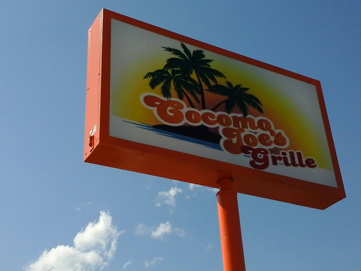 Cocomo Joes Grille sign