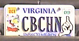 colonial beach license plate
