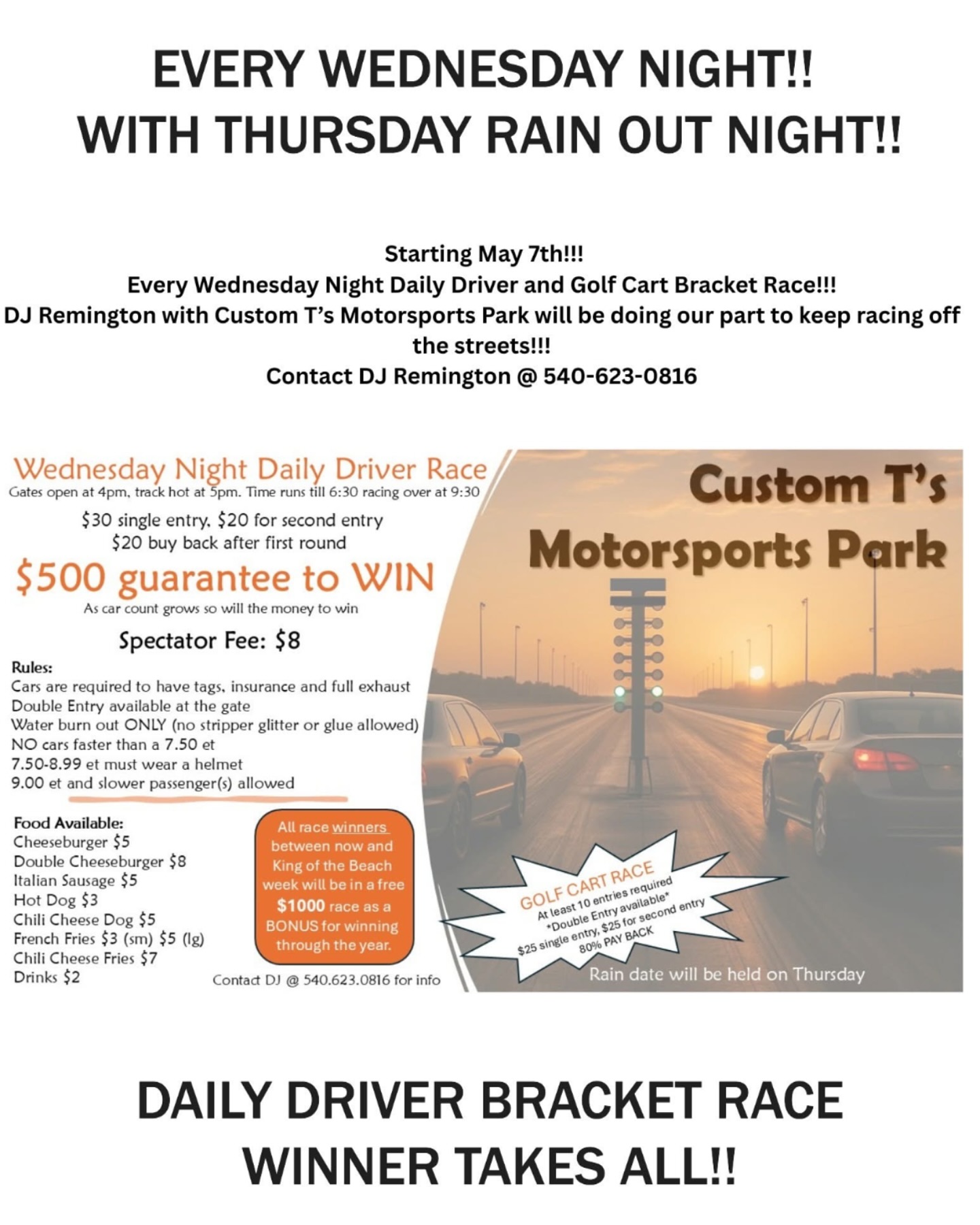 Custom Ts Daily Driver Racing Flyer