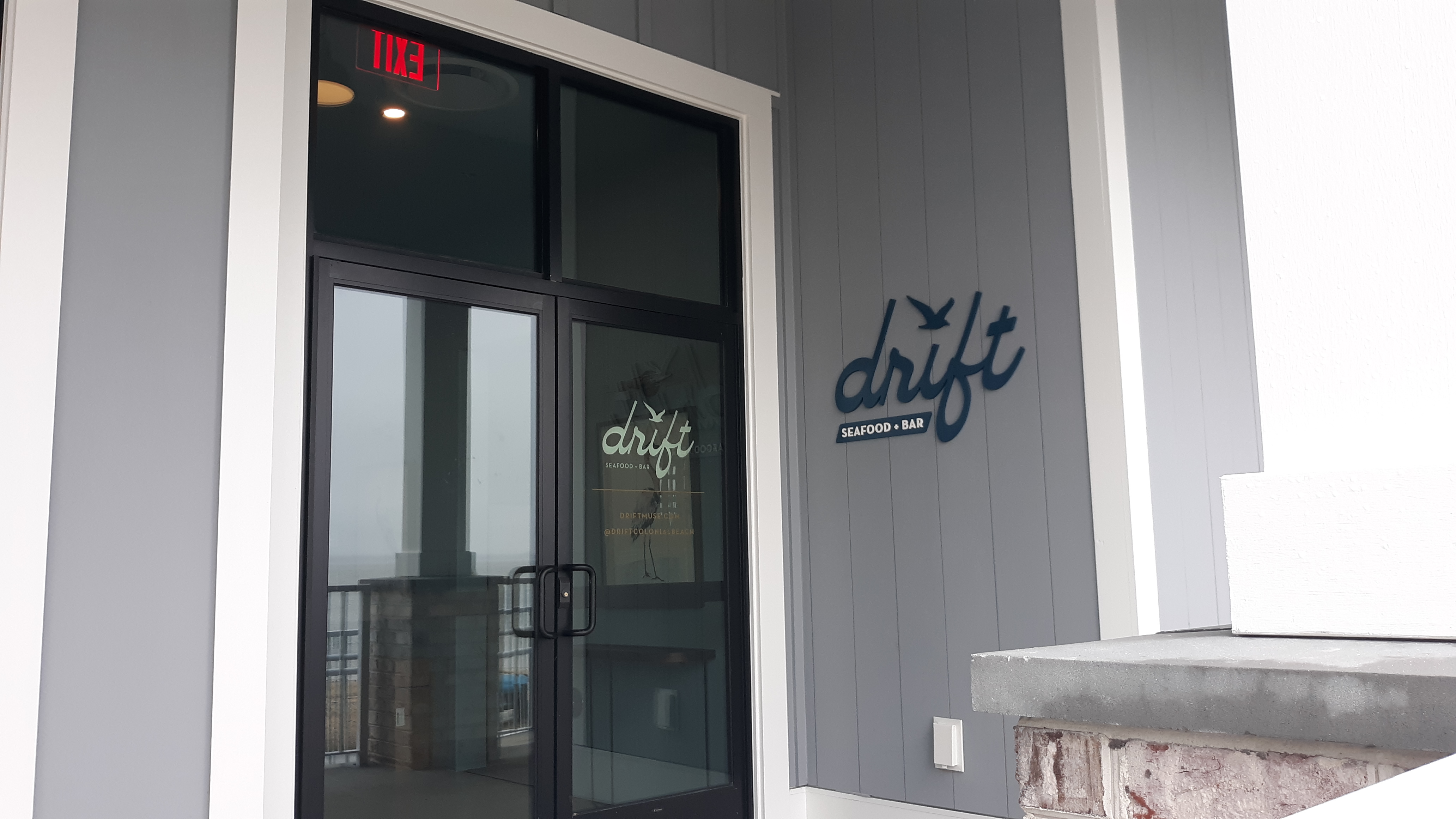 Drift restaurant entrance door