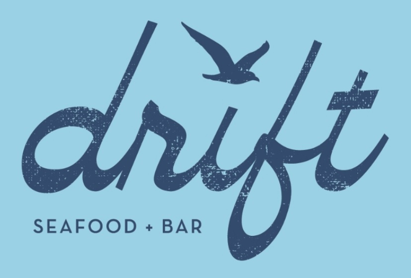 Drift Seafood Logo with Bird