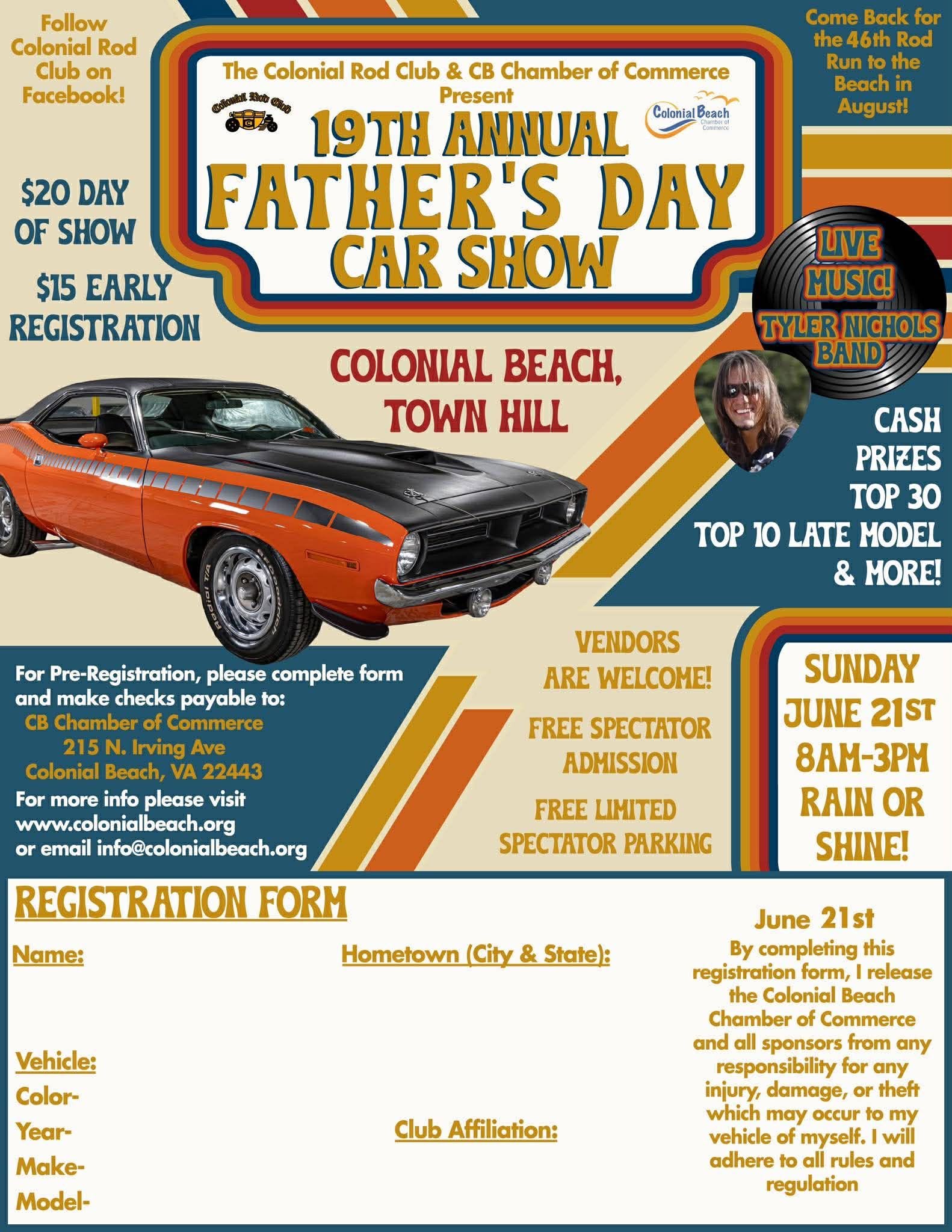 2026 Fathers Day Car Show Flyer 2026 Fathers Day Car Show Flyer