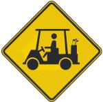 Golf cart sign