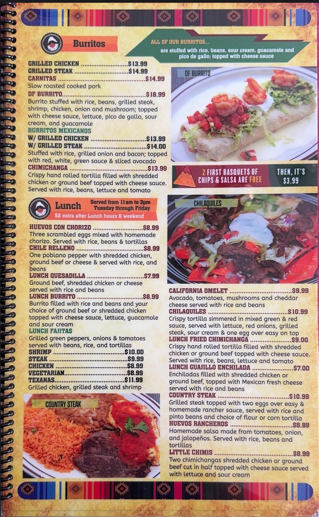 Guacamole Restaurant Burritos