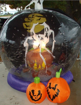 Halloween globe display