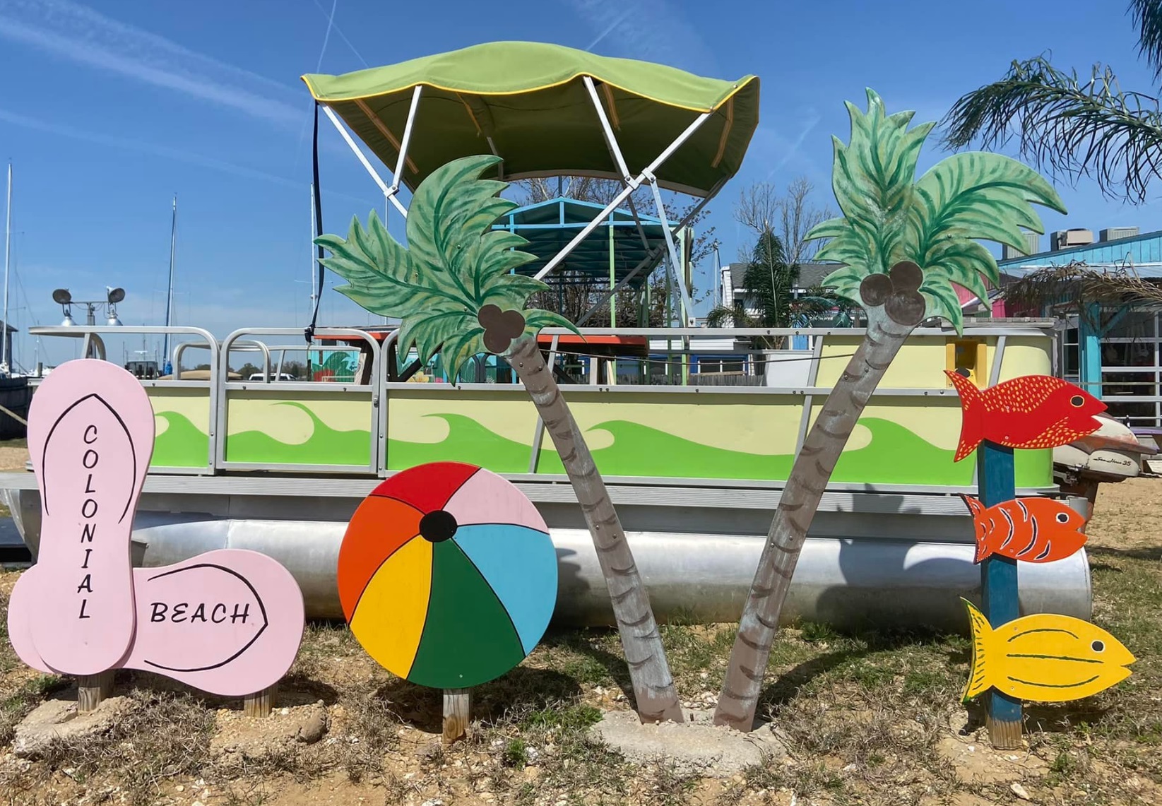 Dockside LOVE sign initial placement