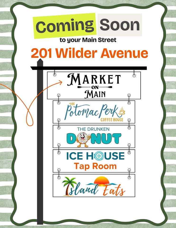 Market On Main sign illustration Market On Main sign illustration