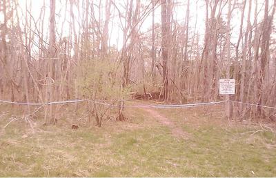 Tape, Chain and Sign at Booth Capture Site