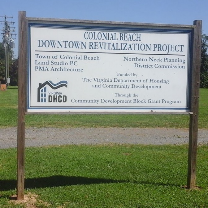 downtown revitalization project sign