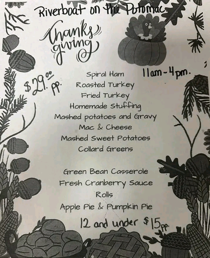 2025 Riverboat Thanksgiving Menu 2025 Riverboat Thanksgiving Menu