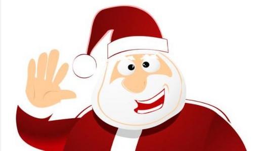 Illustrated Santa Claus Waving