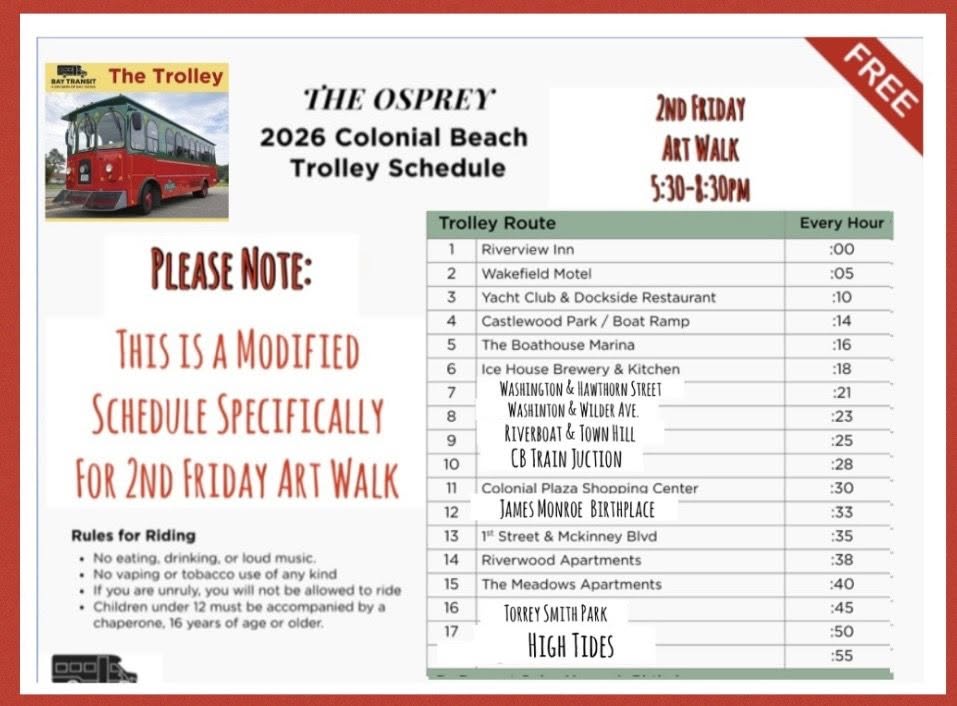 Trolley Special Art Walk Schedule Trolley Special Art Walk Schedule