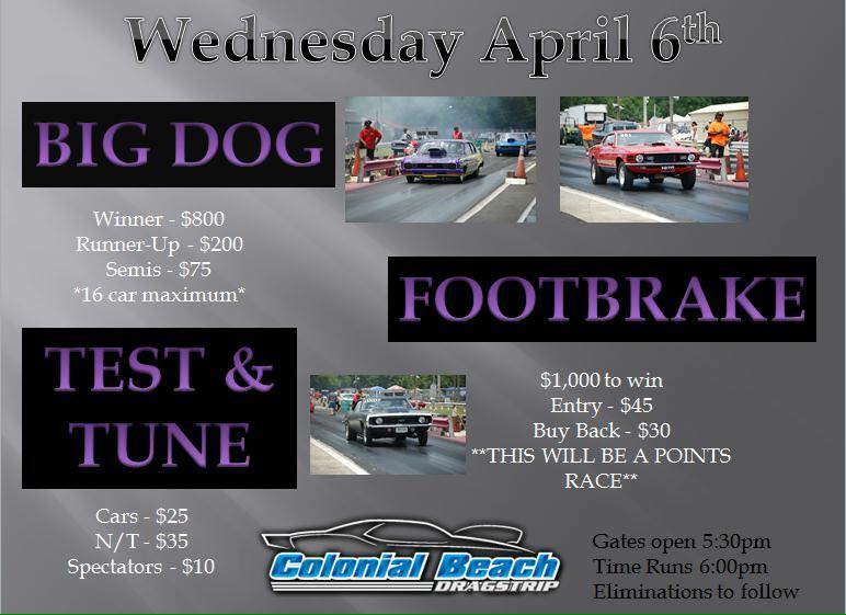 April 6 Dragstrip event