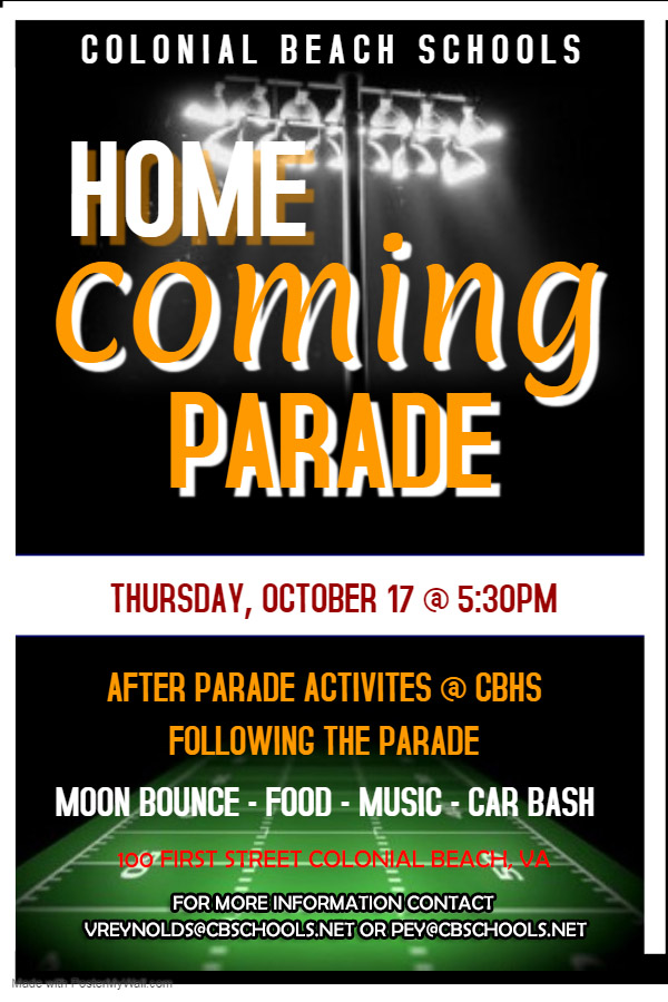 2019 Homecoming Parade flyer
