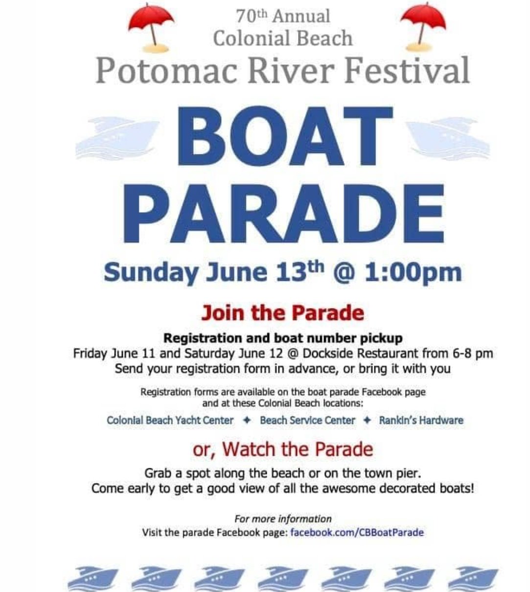 Boat parade flyer for 2021