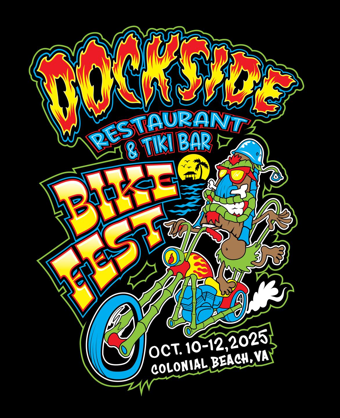 2025 Bikefest Dockside Shirt Logo