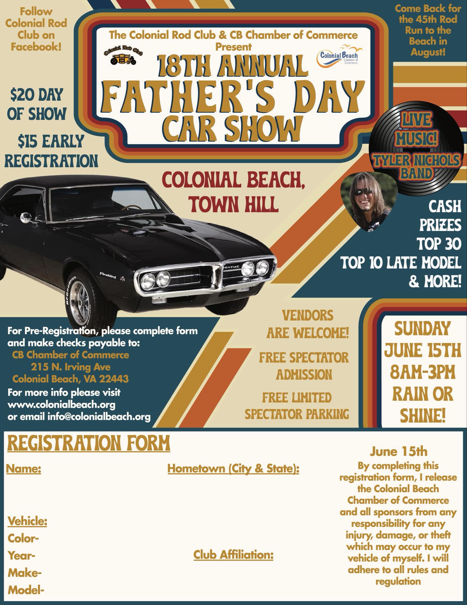 2025 Fathers Day Car Show Flyer