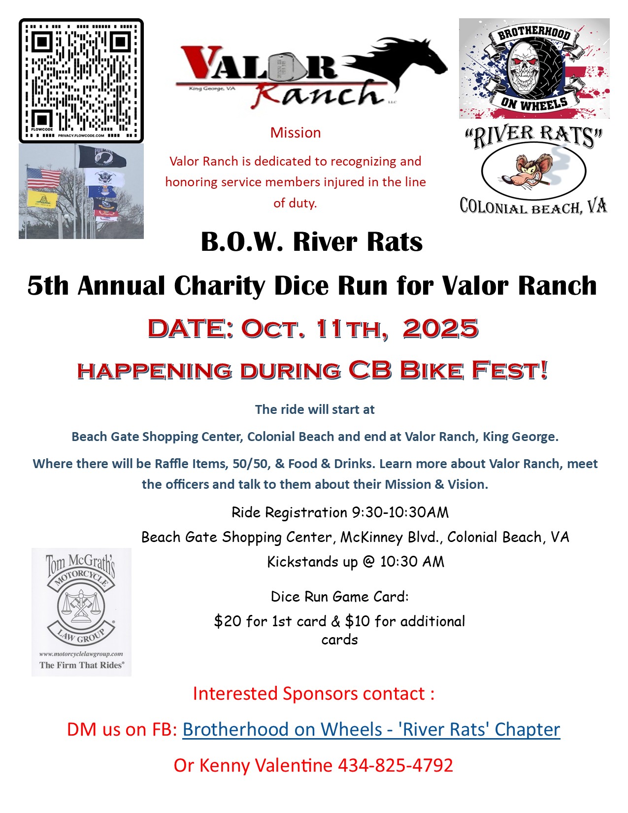 2025 Bikefest Dice Run flyer