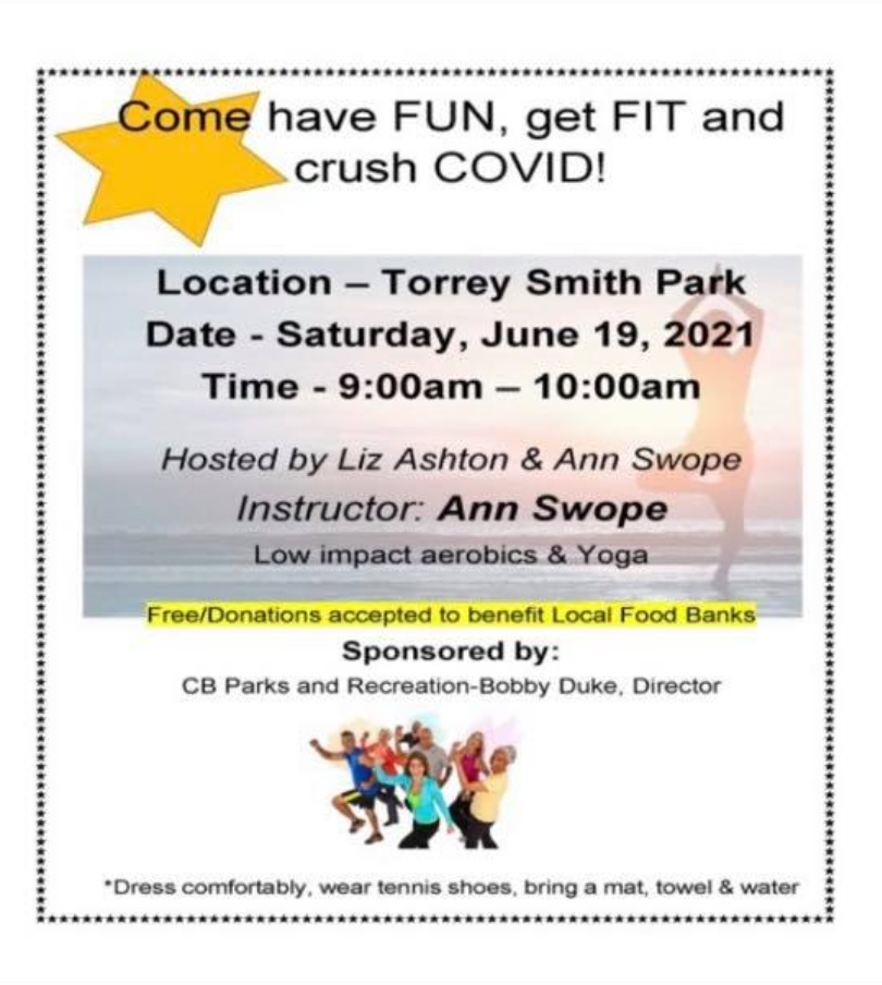Fitness event at Torrey Smith Park.