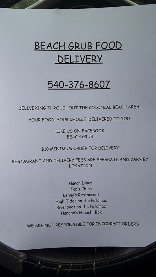 beach grub flyer
