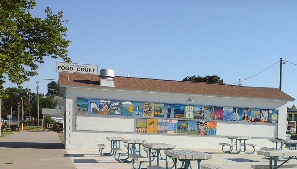 Art Panels on Food Court building