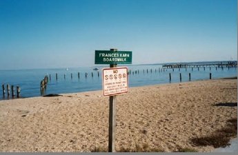 Frances Karn memorial Boardwalk in Colonial Beach