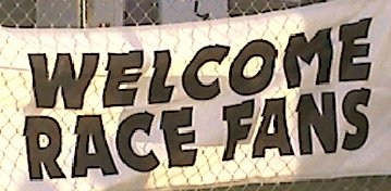 welcome race fans banner