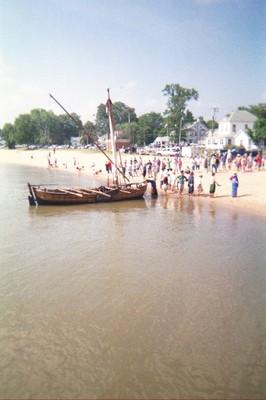 Jamestown 400 Shallop on beach