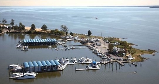 Colonial Beach Yacht Center Aerial View