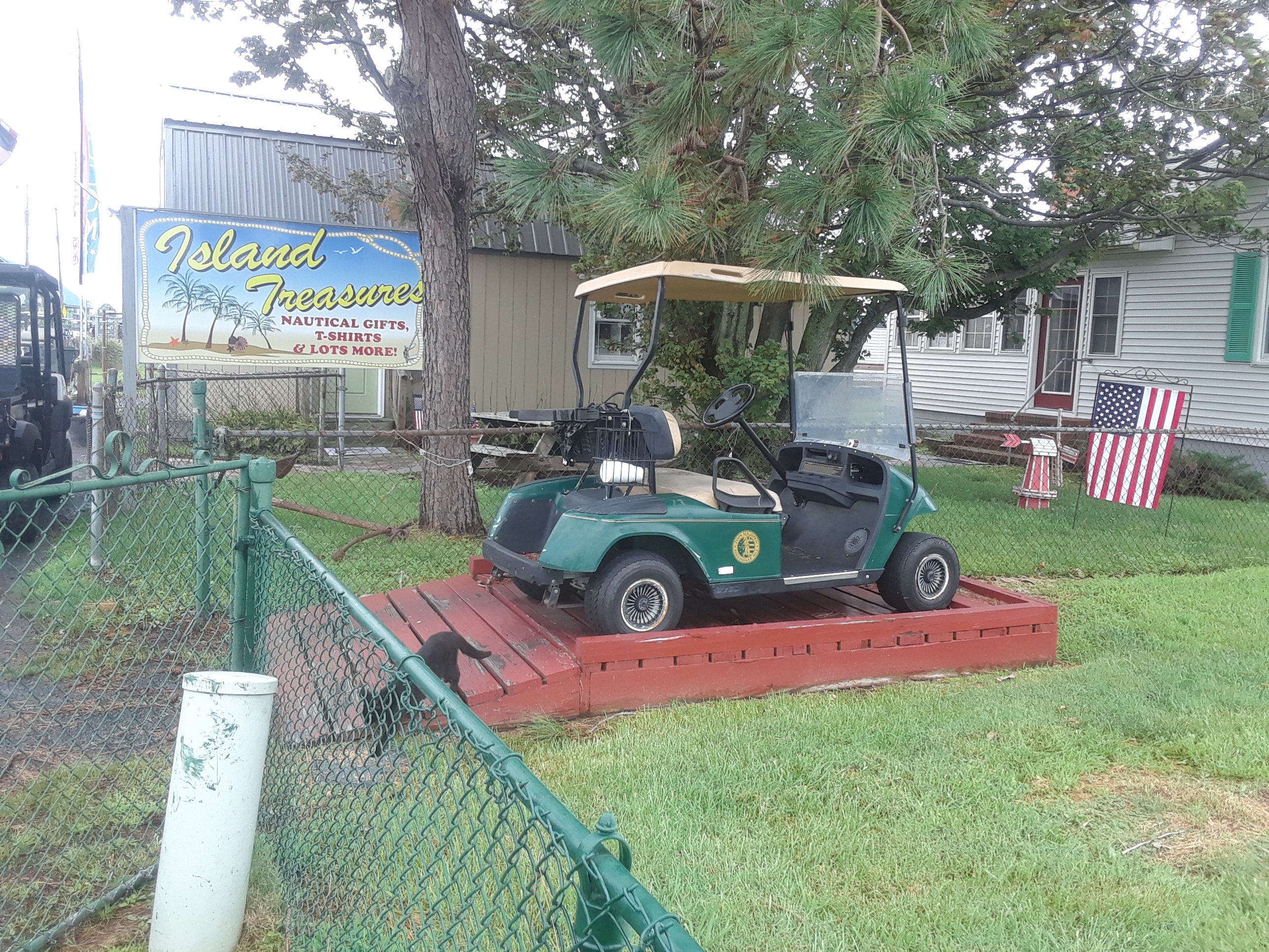 Golf cart ramp at house on Tangier