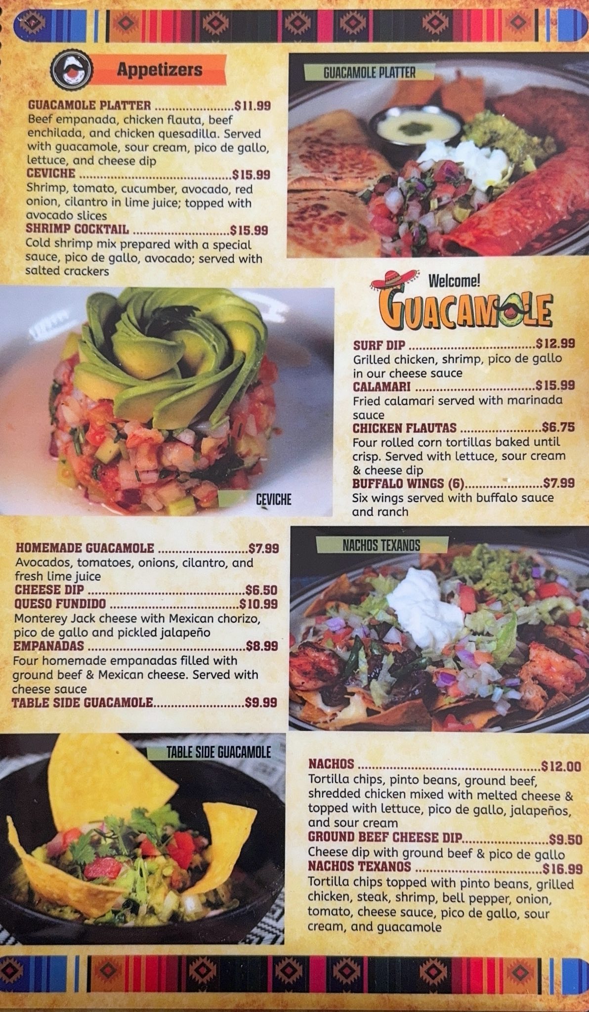 Guacamole Restaurant Appetizers