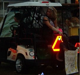 Miss Colonial Beach's Golf Cart