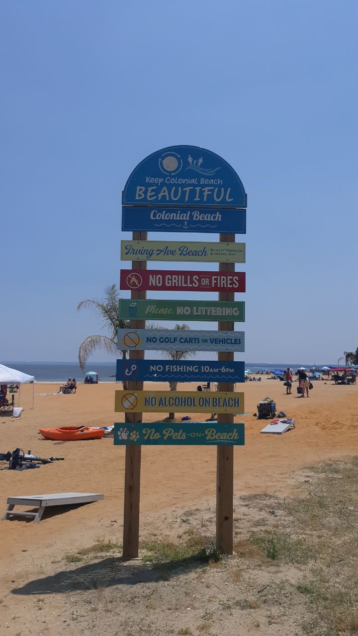 irving avenue beach sign