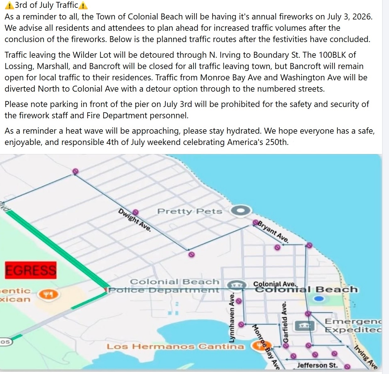 2026 July 3 Fireworks Info From Police 2026 July 3 Fireworks Info From Police