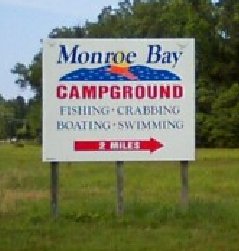 monroe bay campground sign