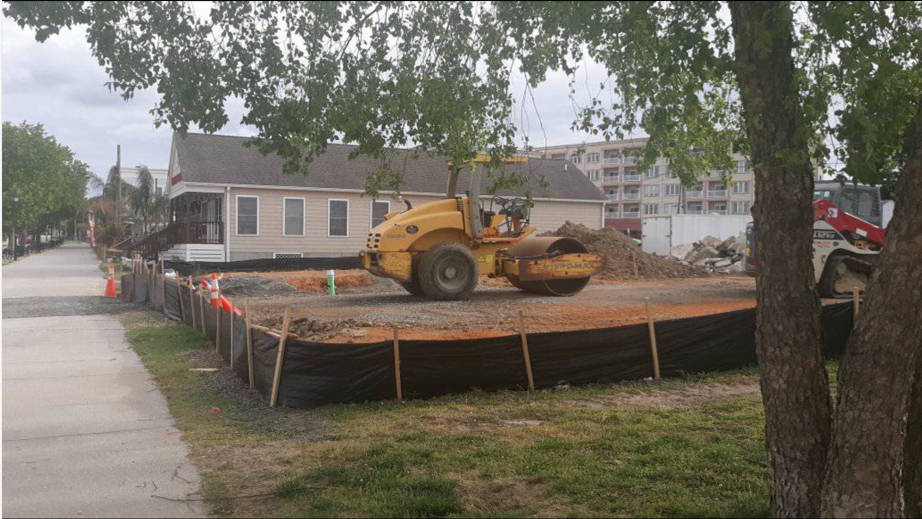 Construction next to Beach Shop